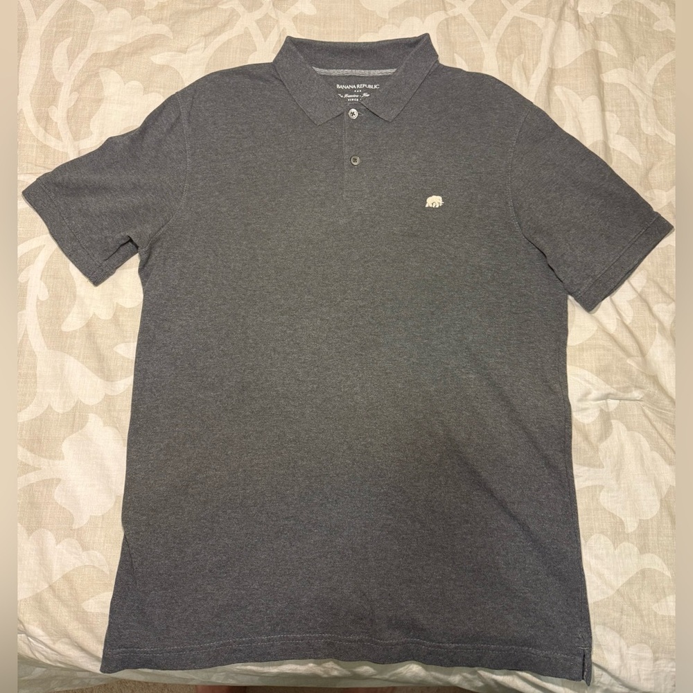 Banana Republic Gray Polo with Logo EUC